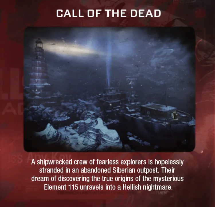 Call of the Dead original Black Ops map selection artwork