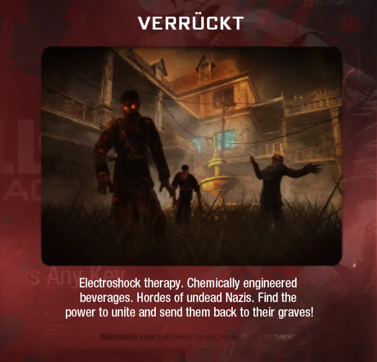 Verrückt original Black Ops map selection artwork